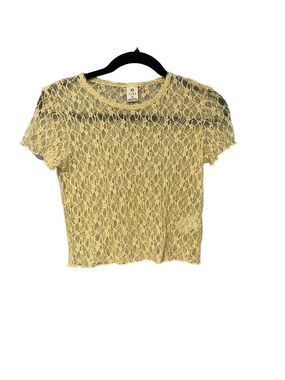 Lace Top sheer layering sz medium -Zine Clothing
